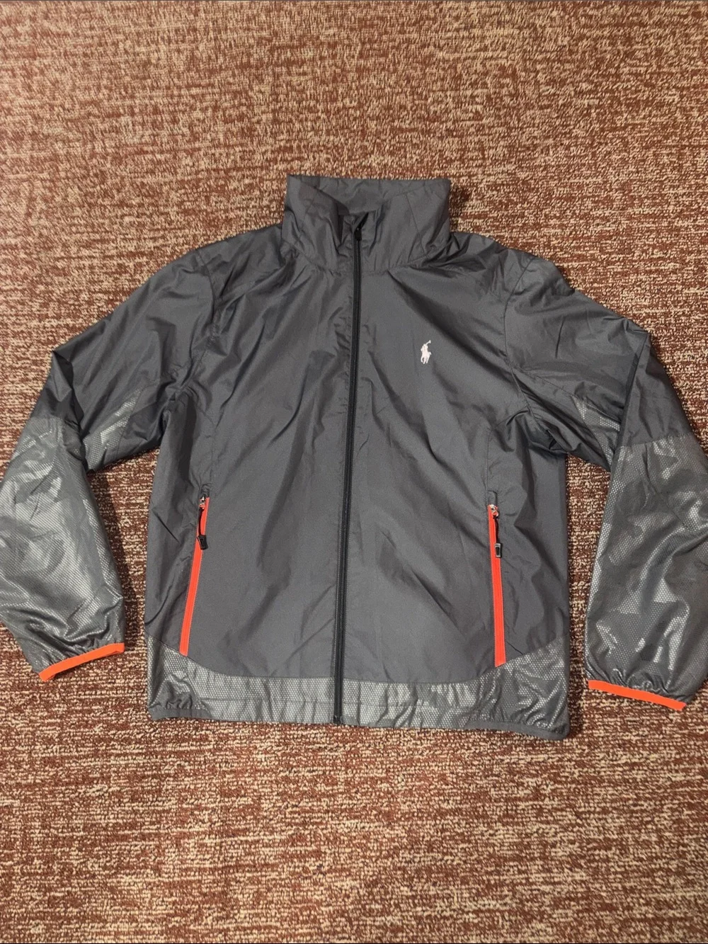 Polo Ralph Lauren big pony grey windbreaker active reflective designer coat Med